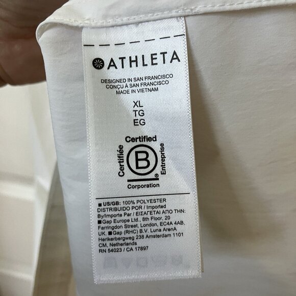NWT Athleta Performance Poplin Dress Womens XL White Outdoor Running Tennis - Picture 8 of 12